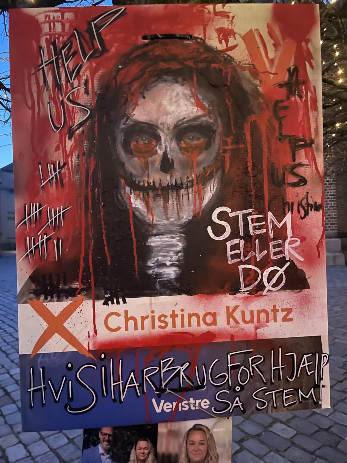 Passed by this cool overpainted election poster!