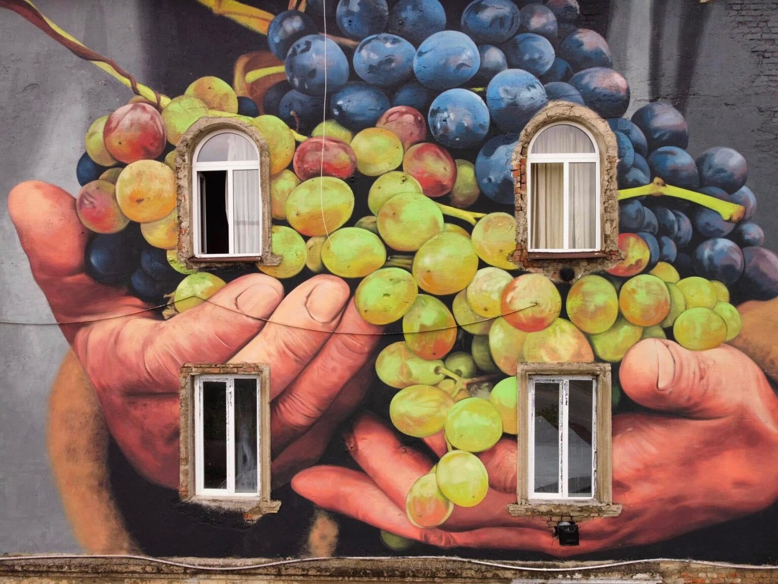 Mural in Gurjaani, Kakheti