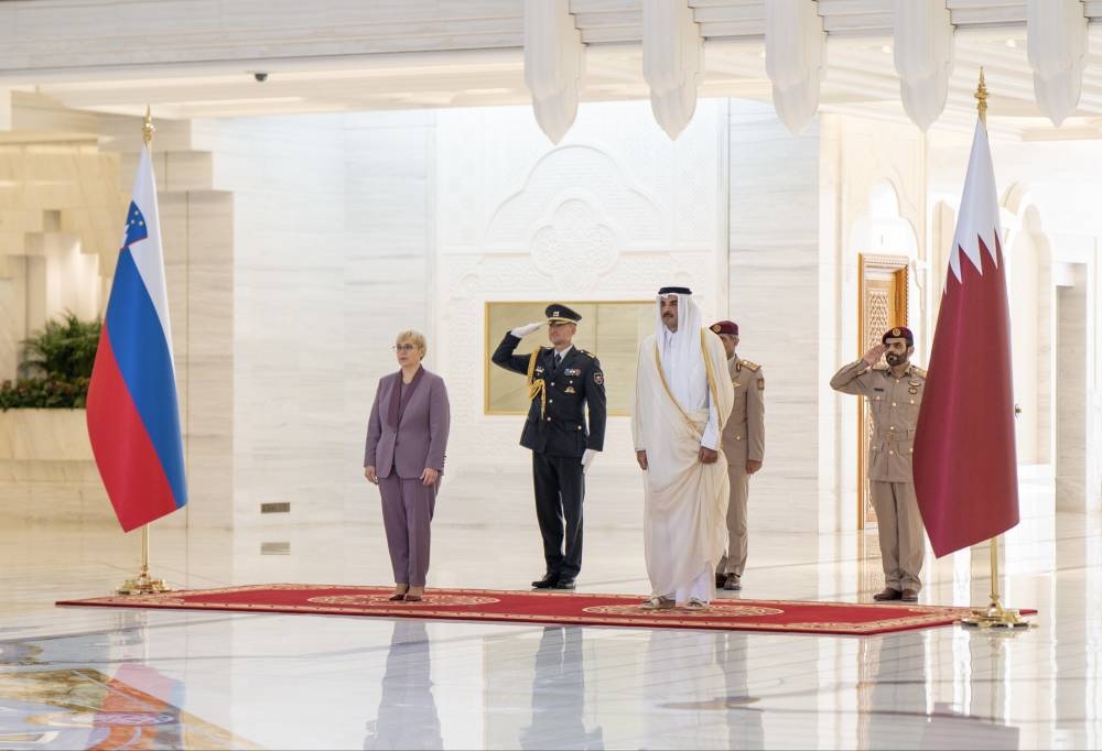 HH The Amir holds talks with the President of Slovenia
