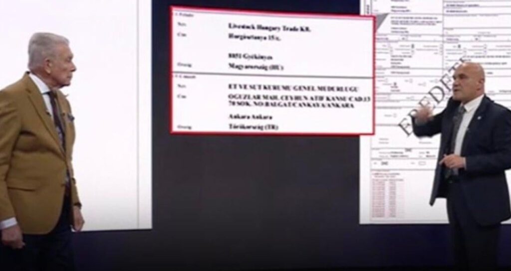 Turhan Çömez shared the invoice of the sale of live animals to the Meat and Milk Institution from the company established by the General Manager of the Meat and Milk Institution in Hungary.