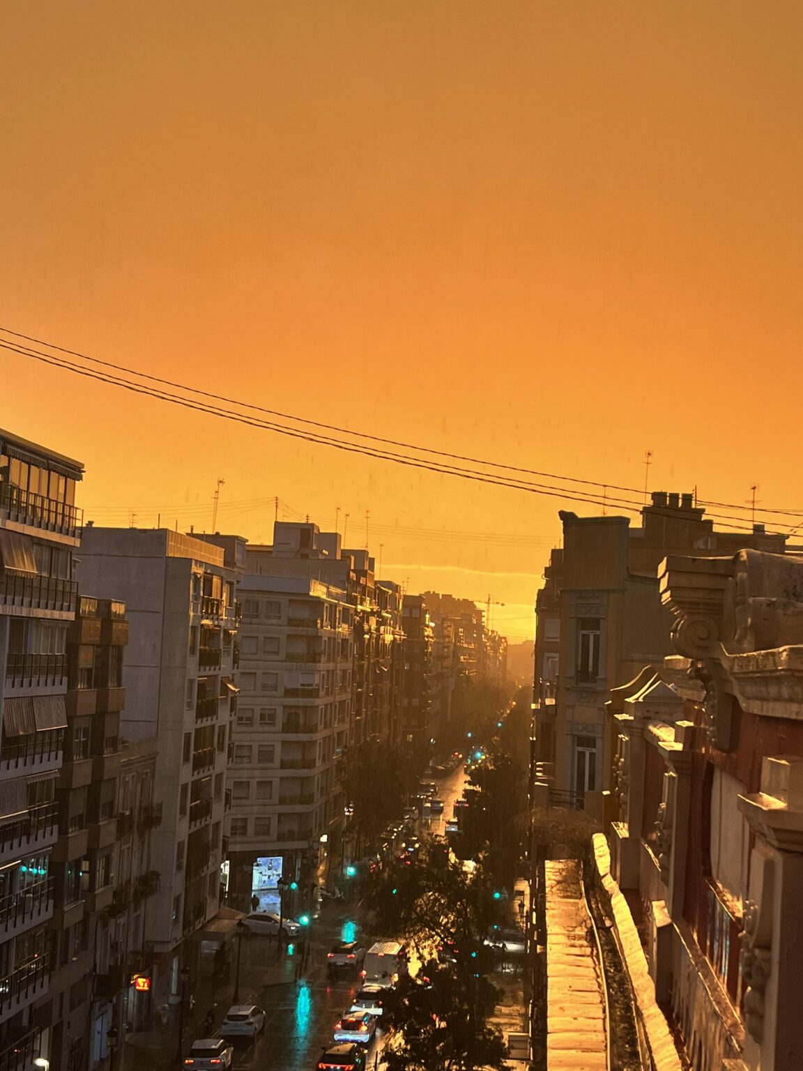 Sunset in a thunderstorm..Valencia just now