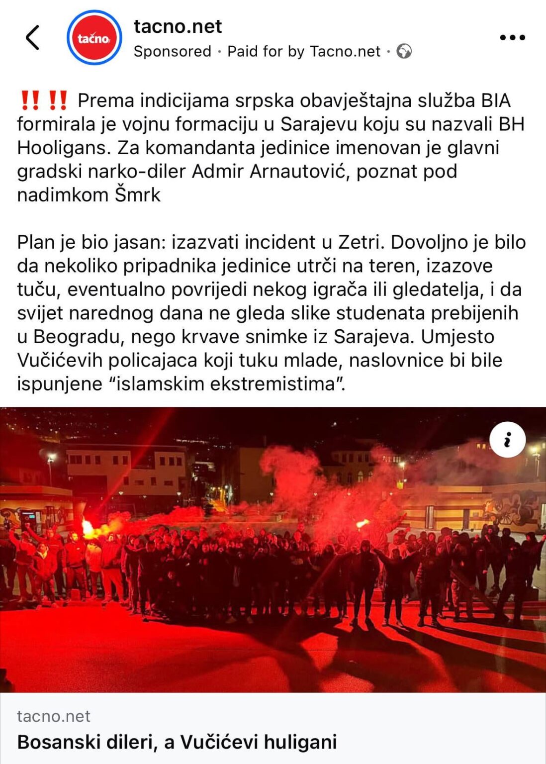 The complete schedule before the Dubai match in Sarejev was directed by BIA and Vucic!?
