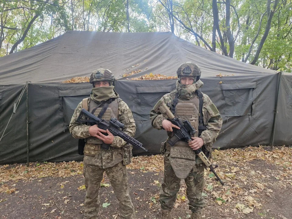 Psycho, left, and Achilles are two commanders in one of Ukraine’s top infantry brigades, currently fighting in the Donetsk region. They say that losses among both Russian and Ukrainian forces are extremely high.