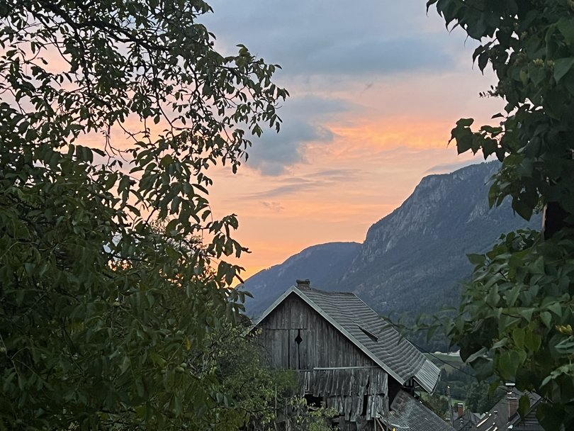 Soft light in the mountains. 