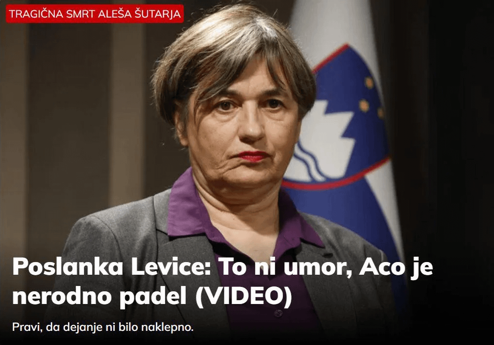 Left Member of Parliament: This is not murder, Aco fell awkwardly