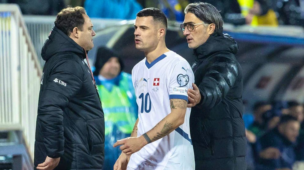 Granit Xhaka was mercilessly booed during the match in Pristina.