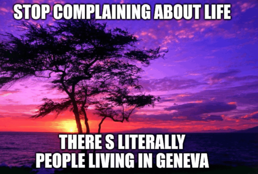 Stop complaining