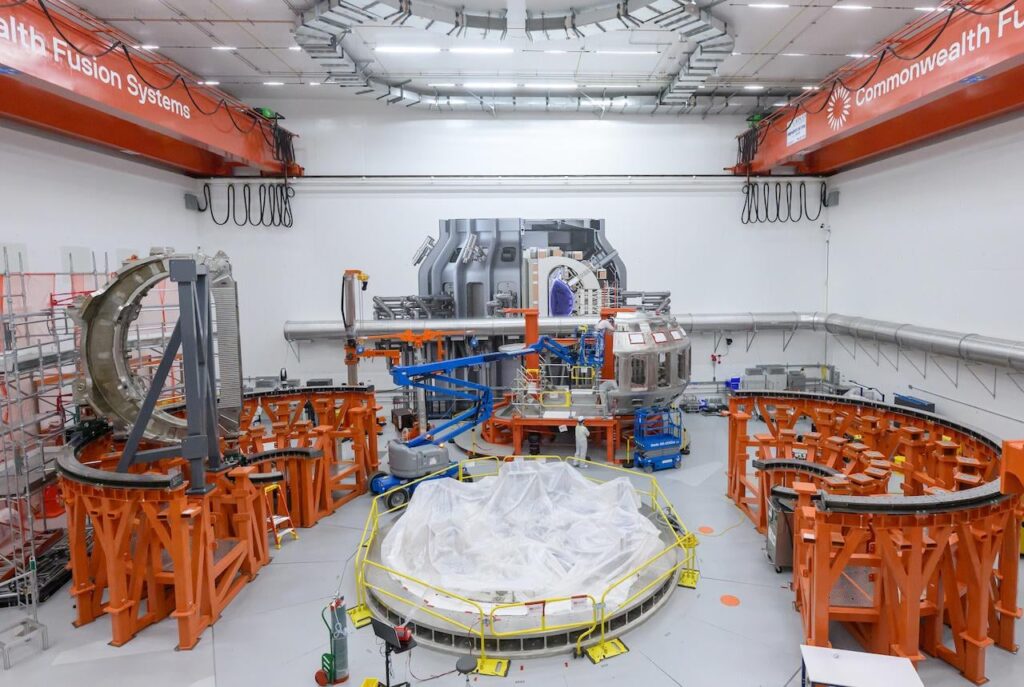 Can this Mass. startup solve the riddle of fusion power? - A look at "Tokamak Hall," a vast space at Commonwealth Fusion Systems where a prototype fusion reactor is being built.