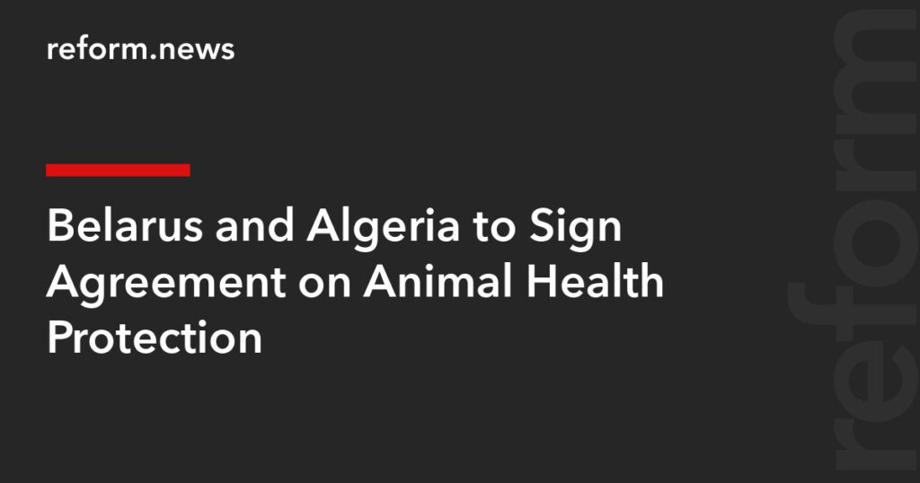 Belarus and Algeria to Sign Agreement on Animal Health Protection – REFORM.news (formerly REFORM.by)