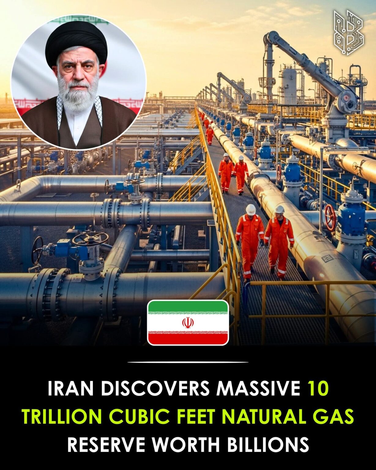 IRAN DISCOVERS MASSIVE 10 TRILLION CUBIC FEET NATURAL GAS RESERVE WORTH BILLIONS