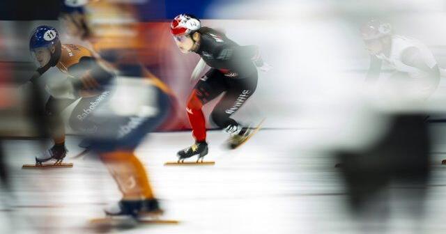 Canadian short track speedskaters Sarault, Dandjinou claim gold in the Netherlands | National Sports Canadian short track speedskaters Sarault, Dandjinou claim gold in the Netherlands | National Sports