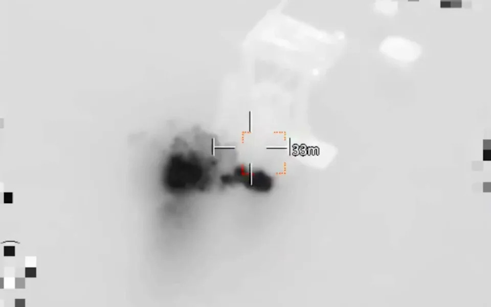 The moment of impact is captured