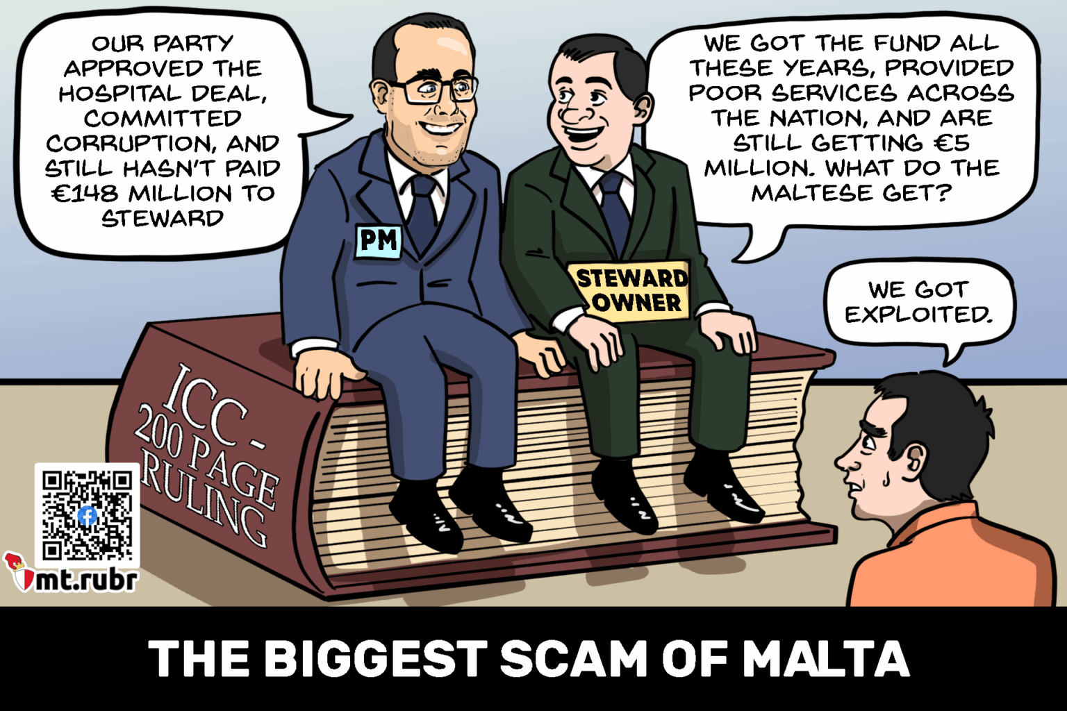 [mt.rubr] An international tribunal confirmed Malta’s hospital deal was a total failure, with citizens as its primary victims. After years of corruption by PL, the country still owes Steward €5 million