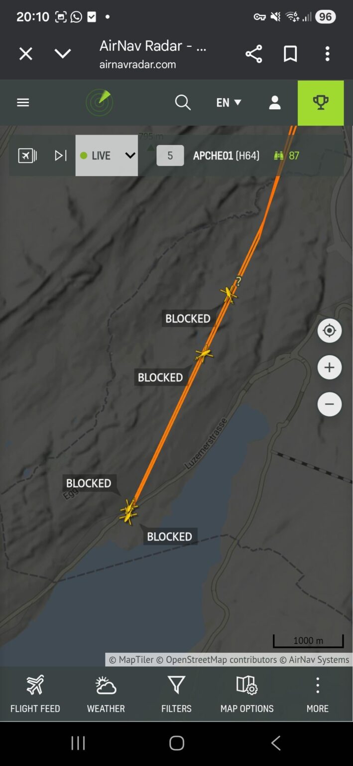 3 helicopters over Cham ZG