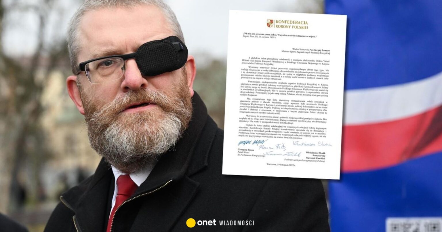 Grzegorz Braun calls for the "normalization" of relations with Russia. He wrote a letter to Sergei Lavrov