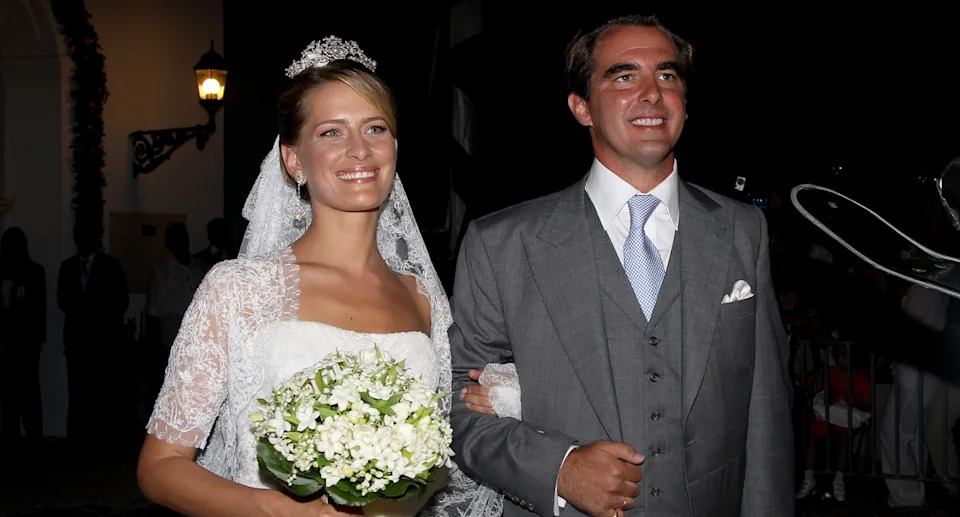 Princess Tatiana and Prince Nikolas on their wedding day back in 2010. Picture: Getty