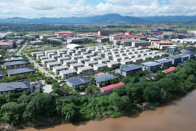 The KK Park complex, a gigantic online scam center located on the border between Myanmar and Thailand, September 17, 2025.