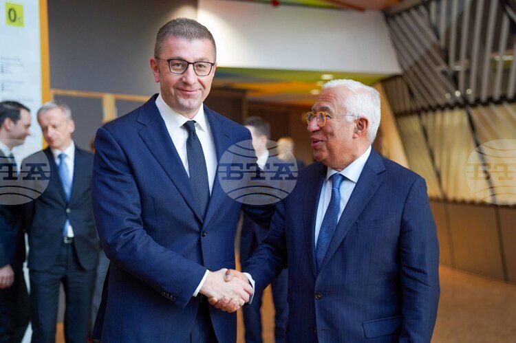 North Macedonia's PM Meets with European Council President