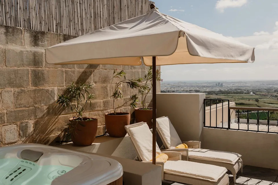 Some rooms feature a terrace and jacuzzi (The Xara Palace)