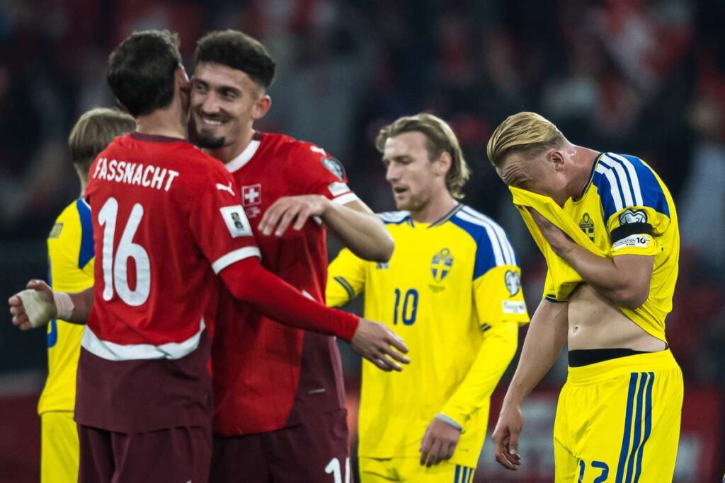World Cup Qualifiers: Switzerland cruise to 4-1 victory over Graham Potter's Sweden in Group B