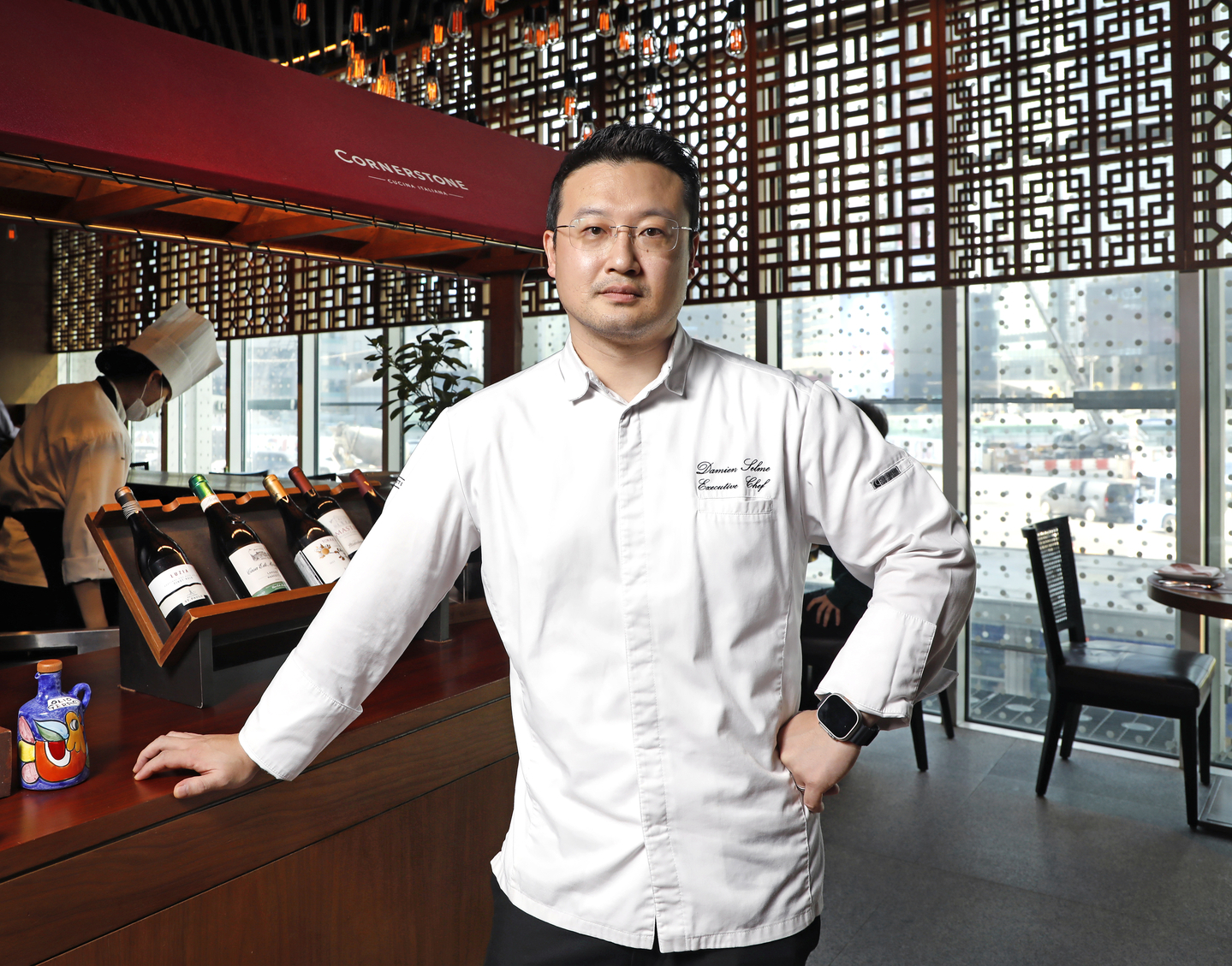 Damien Selme, executive chef at Park Hyatt Seoul, poses at the hotel’s Italian restaurant Cornerstone in Gangnam District, southern Seoul.[PARK SANG-MOON]