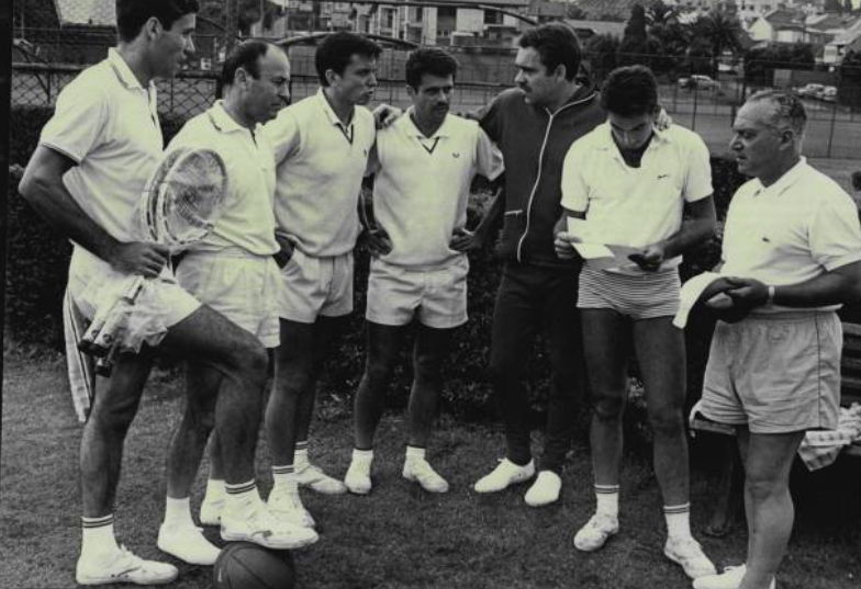 Spain and Australia in the Davis Cup 1965 final. Source: Getty