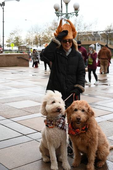 Dogs are welcomed at Turkey Trot.