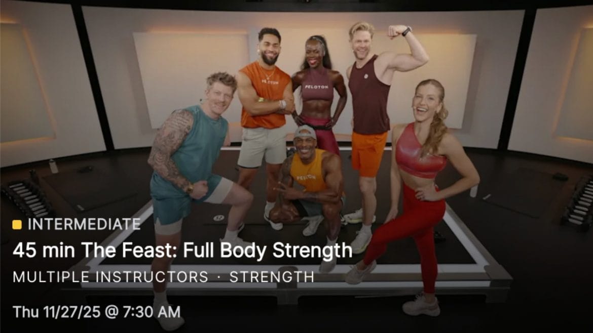 Peloton's "The Feast" Turkey Burn 2025 class.