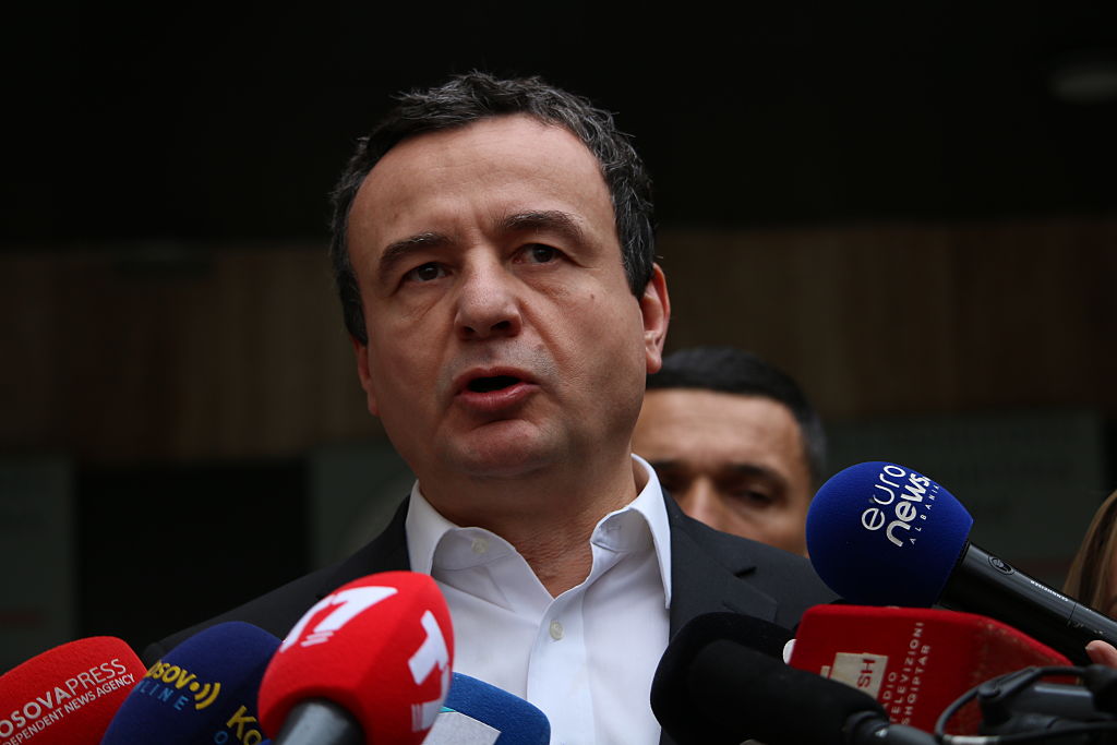 Kosovo PM Albin Kurti votes for local elections