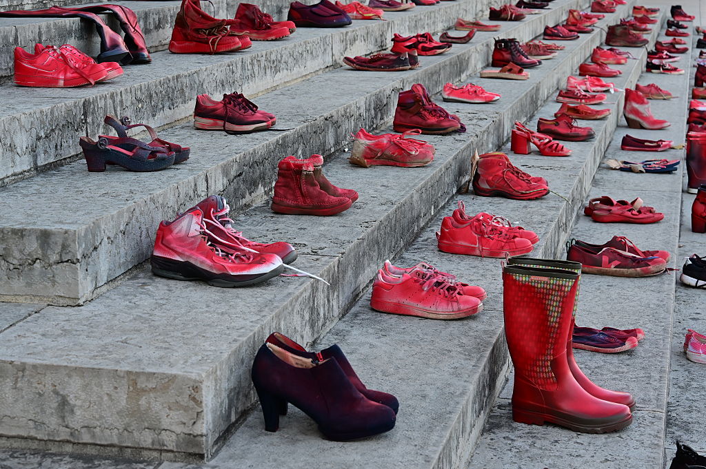 Protesters Against Violence Against Women In Lyon