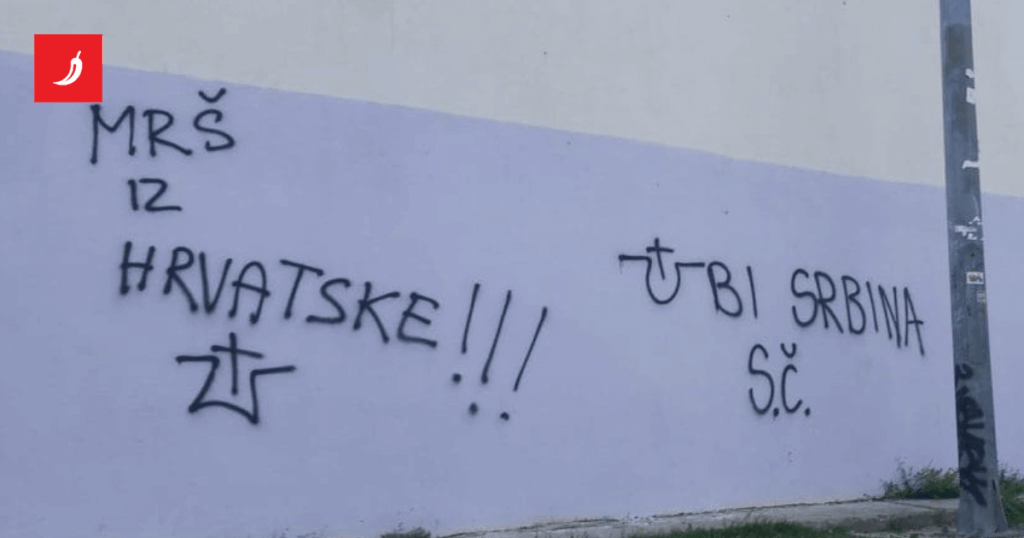 Graffiti with messages of hatred towards Serbs appeared in Split