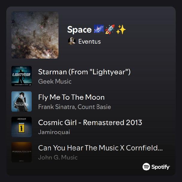Send your favorite space songs.