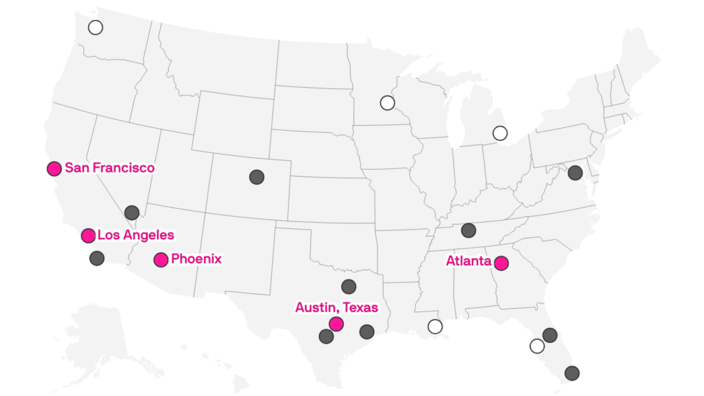 Robotaxis are spreading across the U.S.