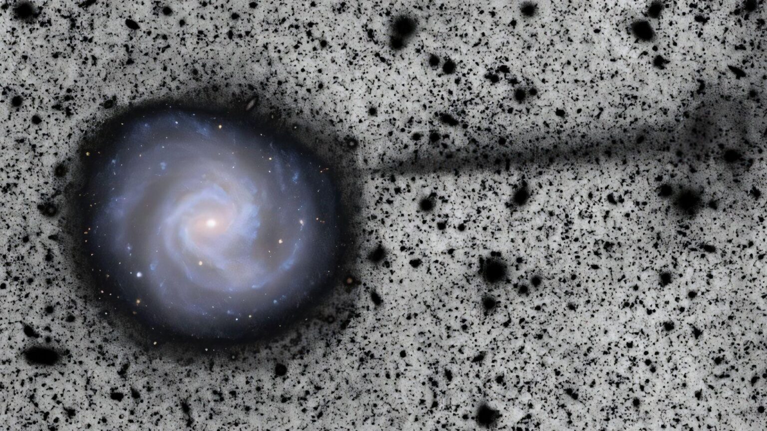 First Vera Rubin Observatory image reveals hidden structure as long as the Milky Way trailing behind a nearby galaxy