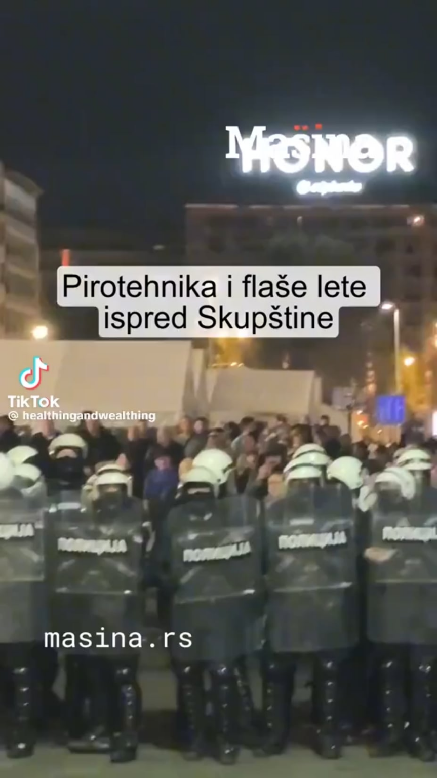 KLA before the Serbian parliament.