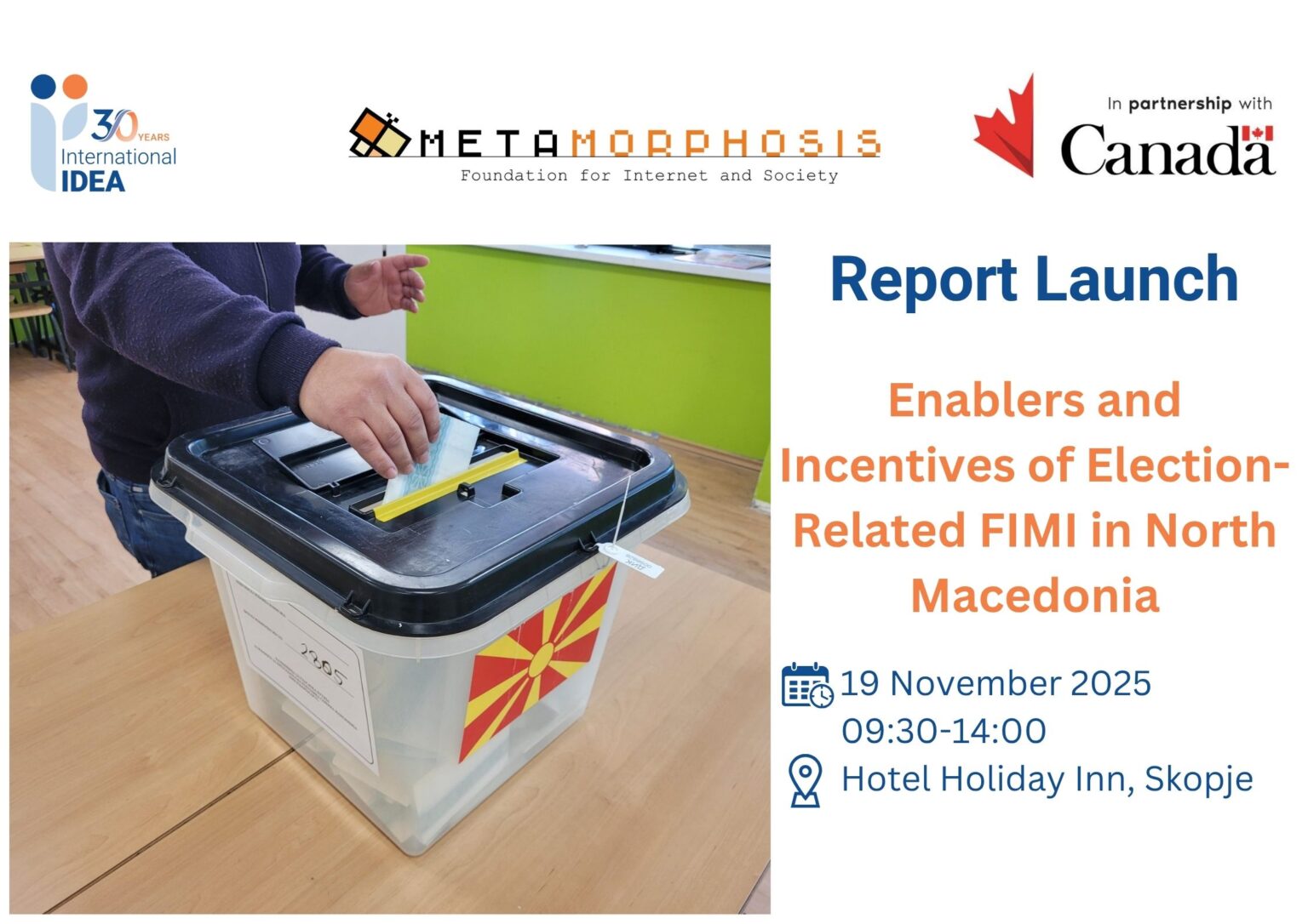 Report Launch: Enablers and Incentives of Election-Related Foreign Information Manipulation and Interference in North Macedonia