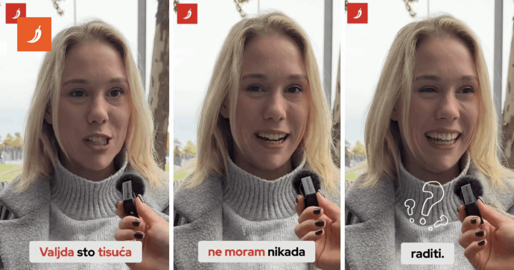 Croatian woman: I would buy an apartment for €100,000, travel and invest if I didn't have to work
