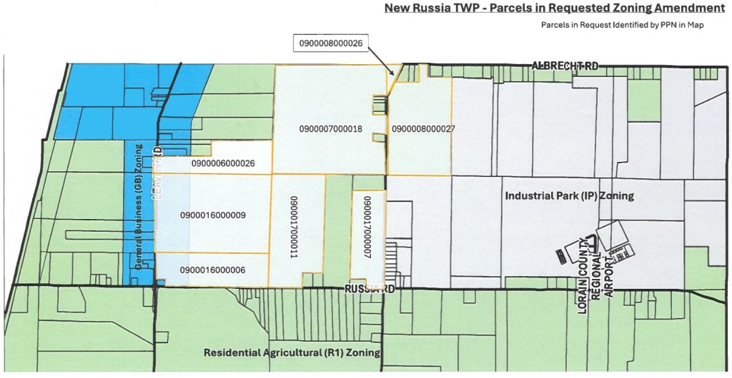 New Russia Township sets hearing on rezoning of over 580 acres for mega site