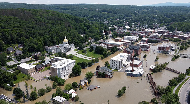 Photo: Flooding in Montpelier, July 2023. Courtesy photo.