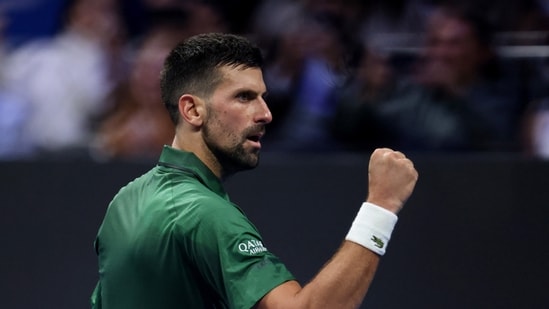 Novak Djokovic in action.(REUTERS)