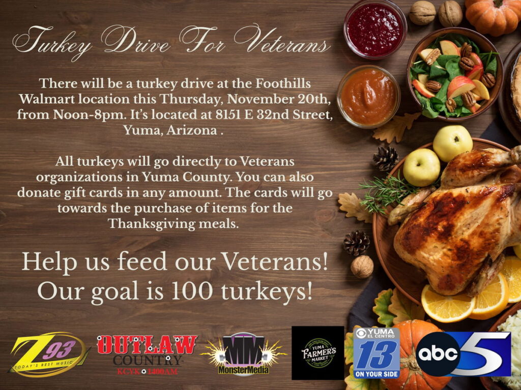 Turkey drive for veterans to be held at Foothills Walmart