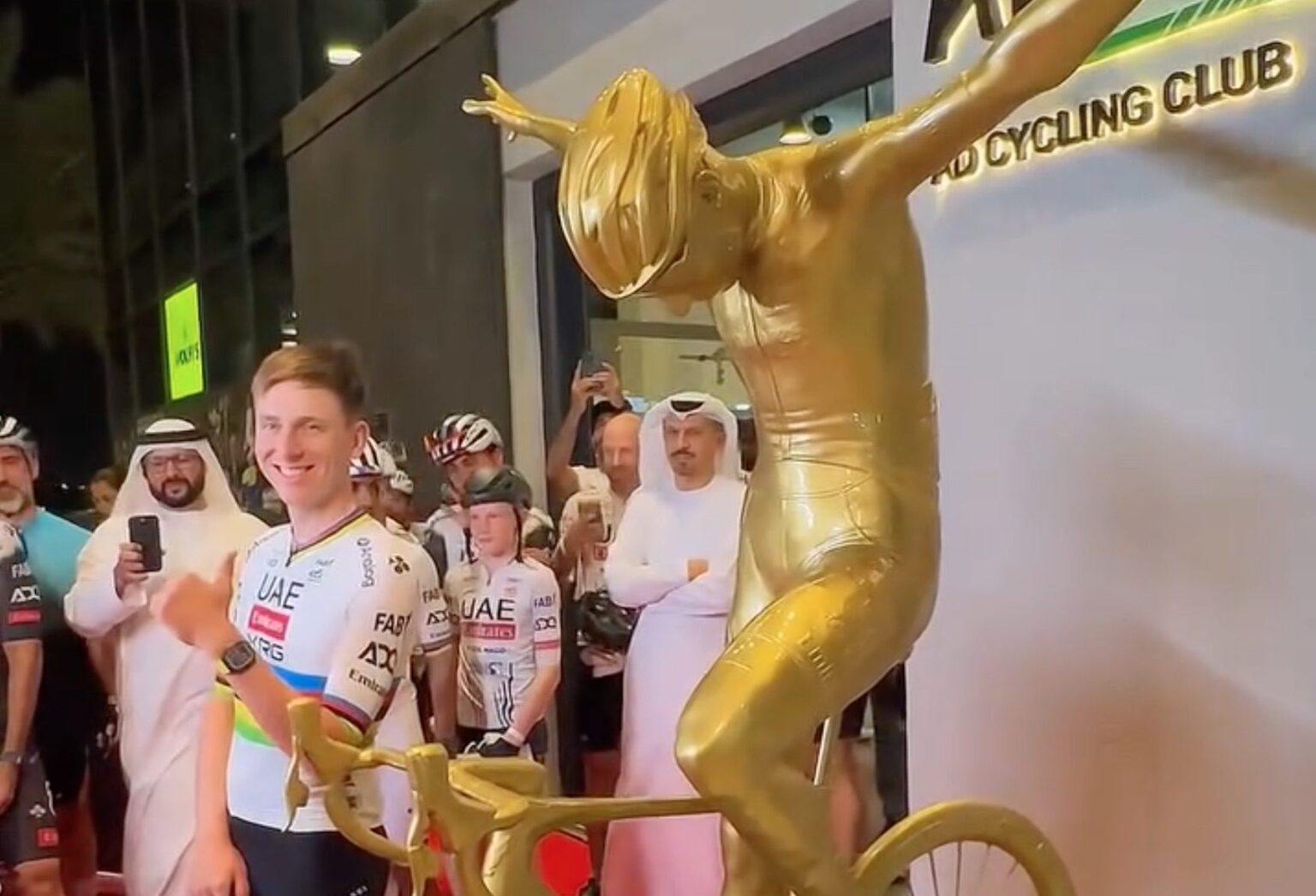 Tadej Pogačar is golden – literally – in the UAE Tadej Pogačar is golden - literally - in the UAE