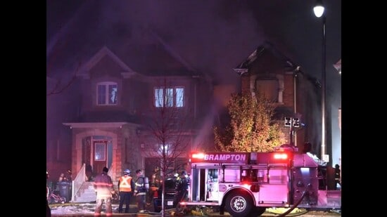 The incident happened on November 20 in Banas Way in Brampton, with Canadian media reporting that the blaze spread rapidly, trapping several family members inside.