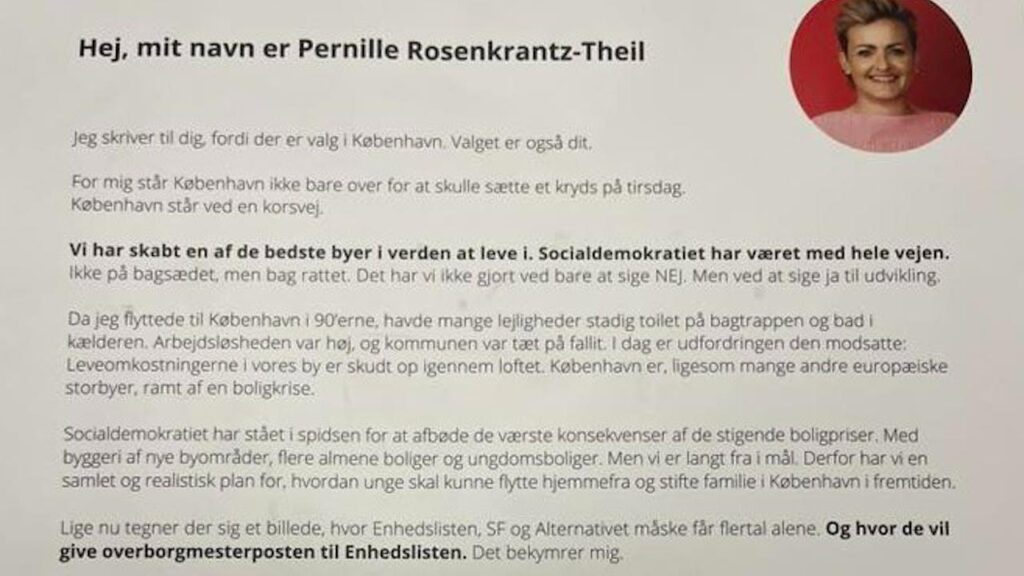 The Social Democrats spend half a million on warning against red parties