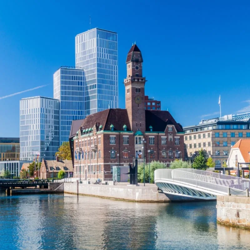 Urban landscape of Malmo, Sweden