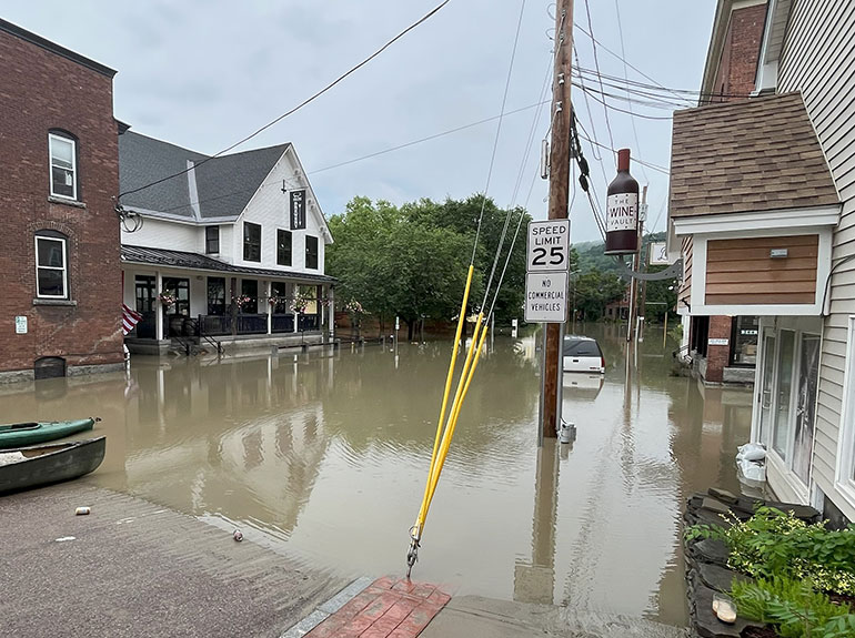 Photo: Flooding in Waterbury. Courtesy photo.