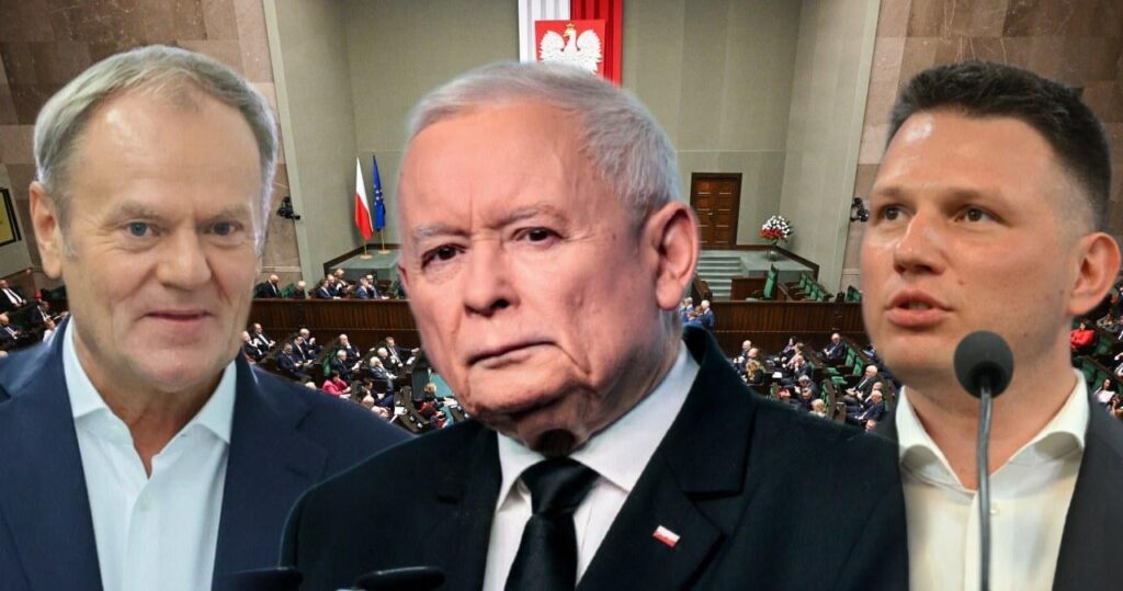 Tusk and Mentzen gain, Kaczyński loses. Party poll shows new trend