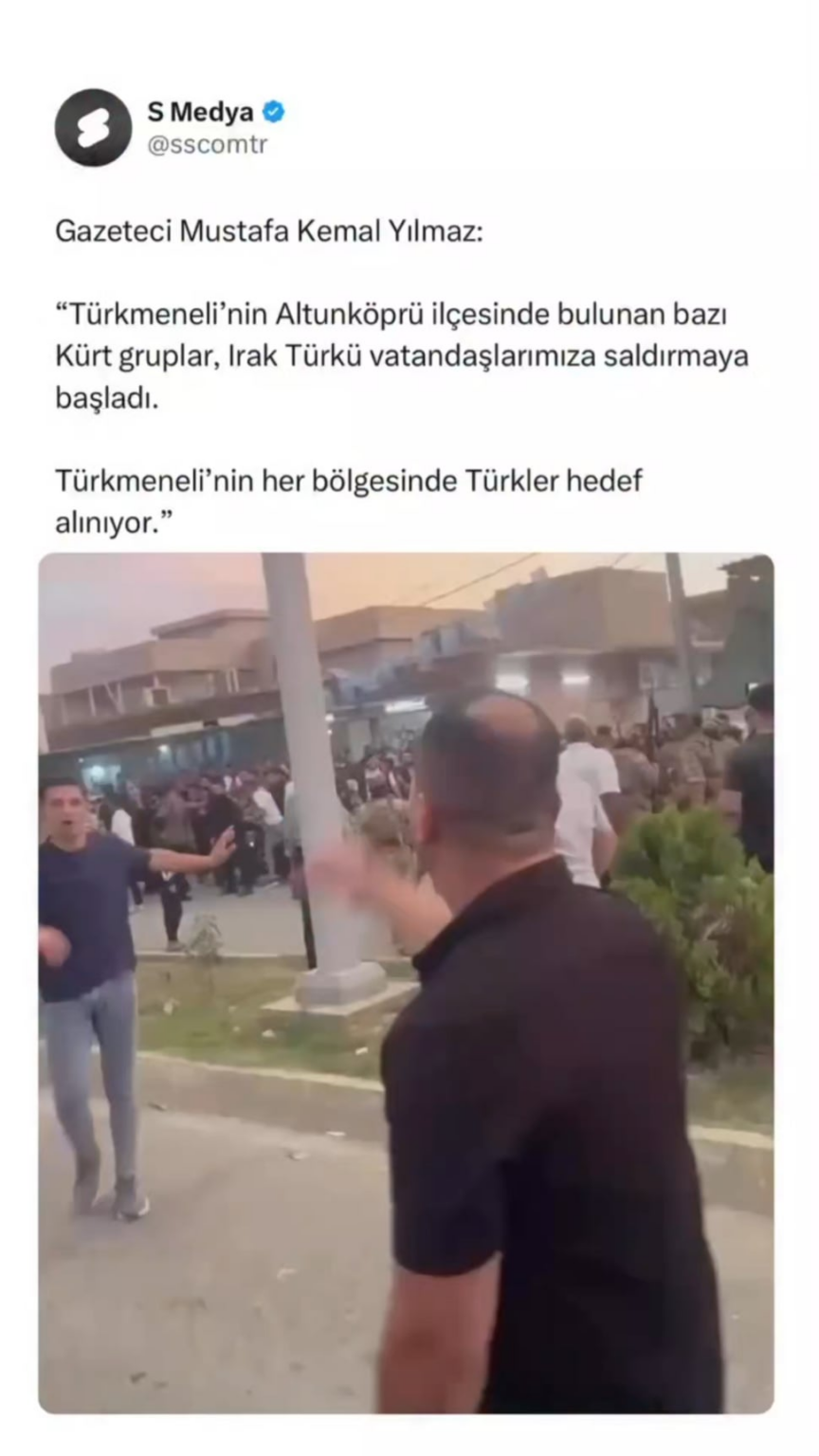 In Iraq, Kurdish groups took to the streets with so-called Kurdistan flags and attacked Turkmens