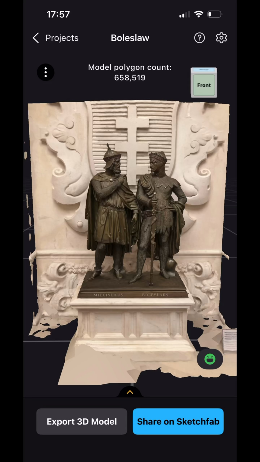 3D photogrammetry attempts at Palace Wilanów