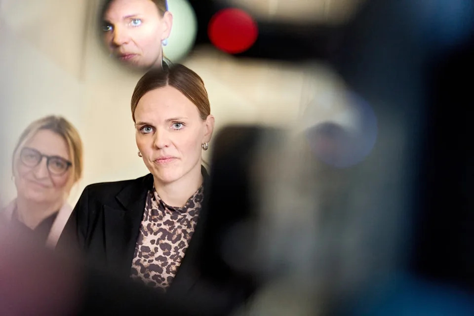 Caroline Stage, Denmark's minister for digital affairs, said 94 per cent of Danish children under age 13 have profiles on at least one social media platform, and more than half of those under 10 do (Thomas Traasdahl/Ritzau Scanpix via AP)